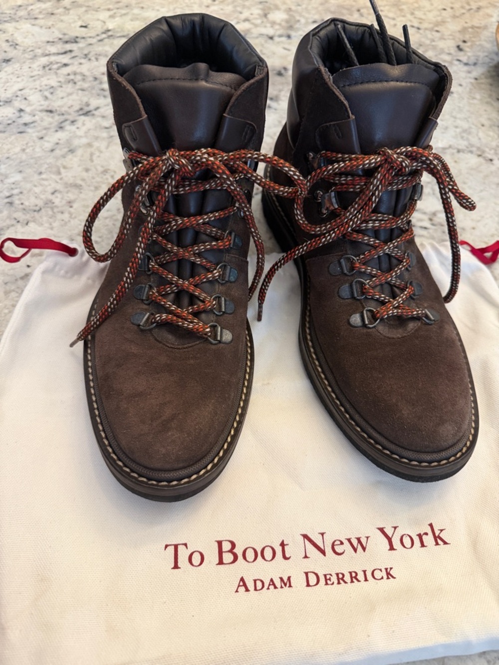 To Boot Adam Derrick Brown Suede Lace-Up Hiker Boots